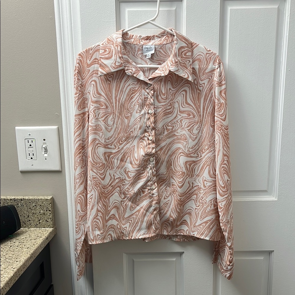 Pink Long Sleeve Button Down Shirt